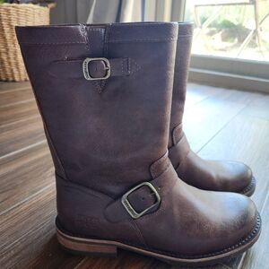 Frye And Co. Brown Leather Buckle Boots